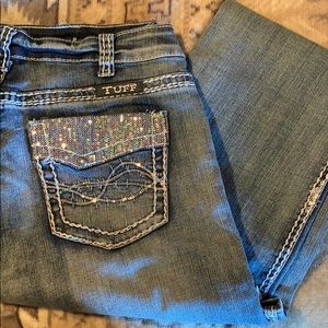 Cowgirl Tuff 30x33 sparkle pocket light wash jeans